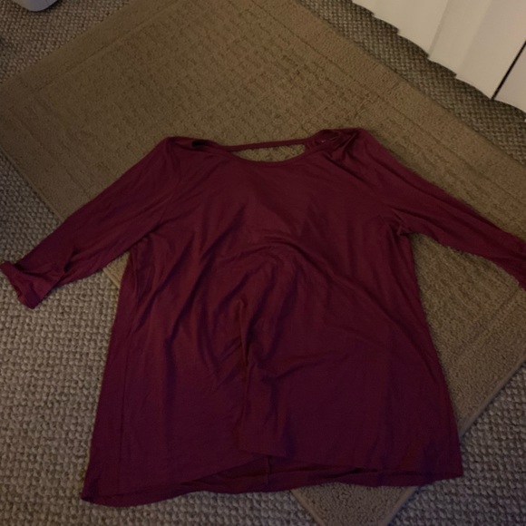 Lane Bryant 3/4 sleeve top w/ slouch keyhole back - Picture 1 of 3